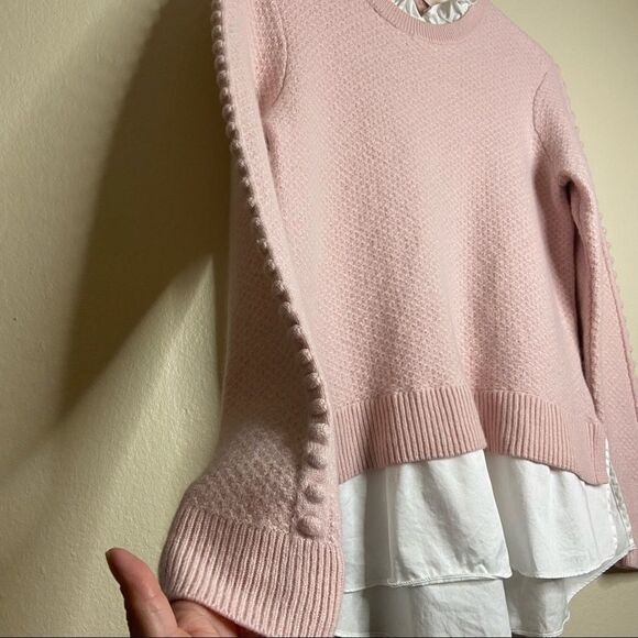 TED BAKER London Teaggan Frill Detail Mockable Light Pink Size 3 - Picture 7 of 13